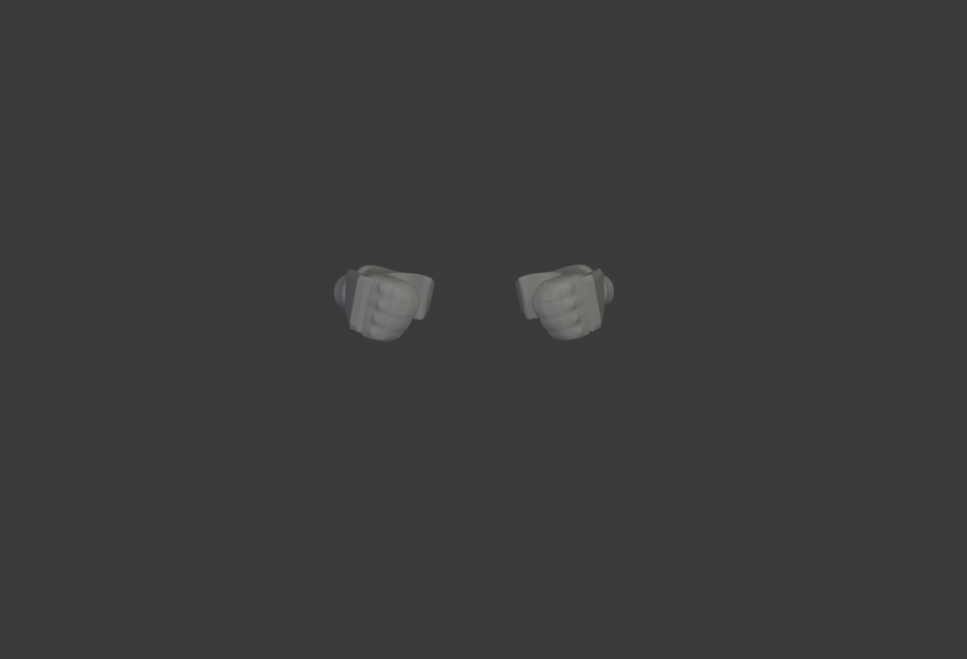 Gloved hands