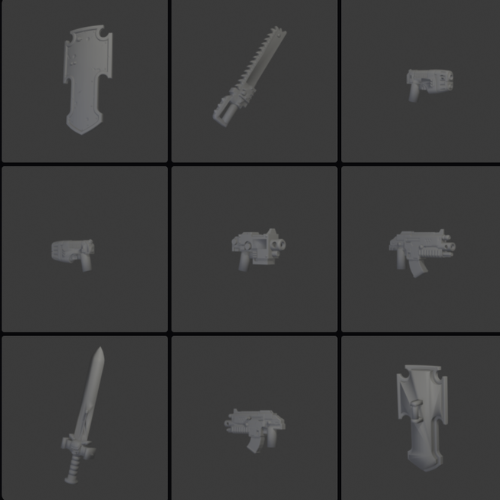 Space Marine weapons
